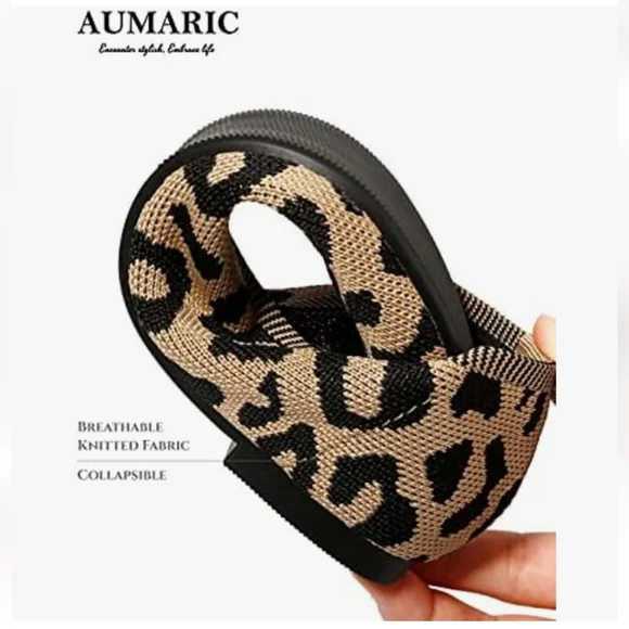 cundo Women’s Pointed Toe Flat Shoes Knit Texture Slip-On Ballet Loafers Shoes - Picture 4 of 8